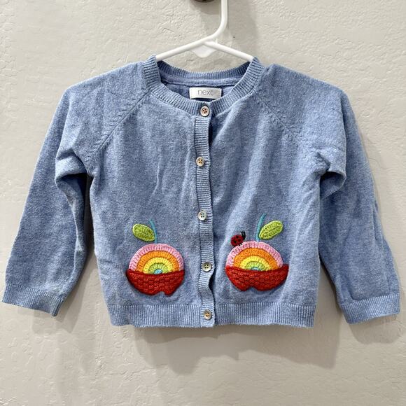 Next Rainbow Apple Cardigan Sweater - Picture 1 of 7